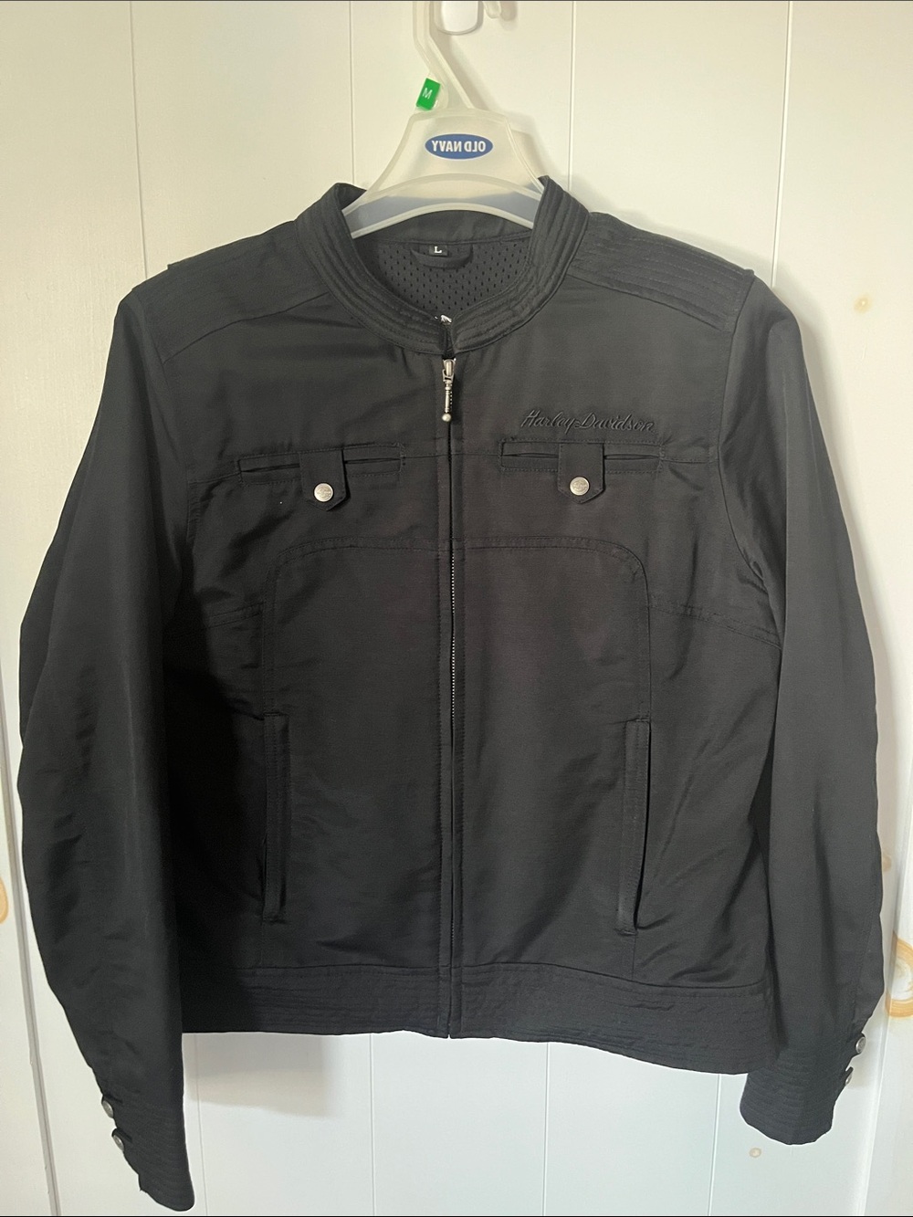 Harley-Davidson Black Womens Lightweight Bomber Jacket
